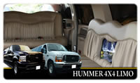 Stretched Hummers and 4x4 limos including Ford Excursion and Lincoln Navigator